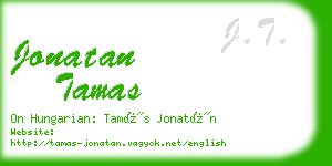 jonatan tamas business card